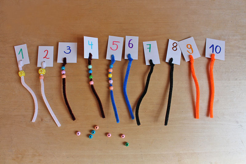 Zählbändchen mit Perlen