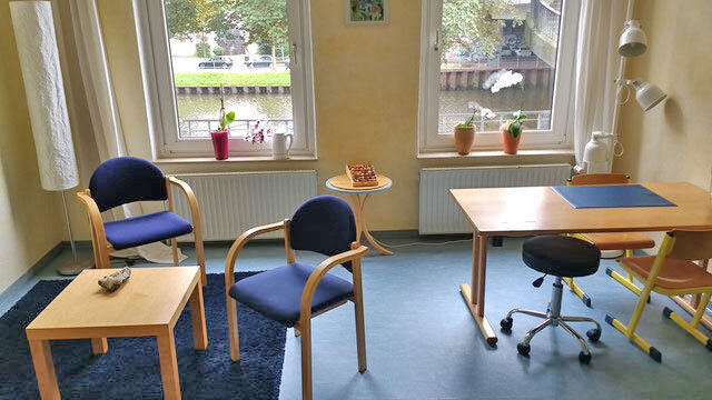 Der Büroraum des Harfe-Vereins