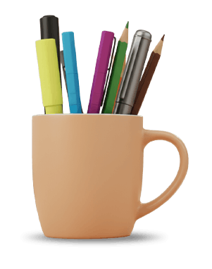 Stifte in einem Becher